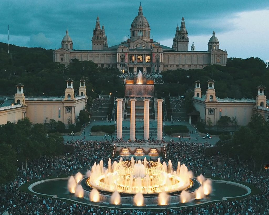 Plaza espana Spain barcelona magic fountain