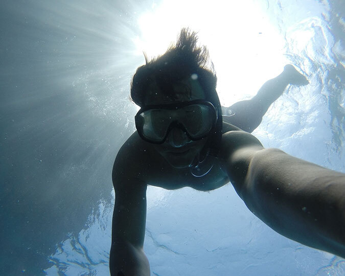 Snorkelling barcelona diving underwater